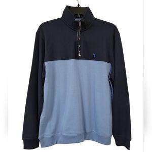 Izod NWT Size Small Men's Stylish Sweater in Navy and Light Blue Blazer